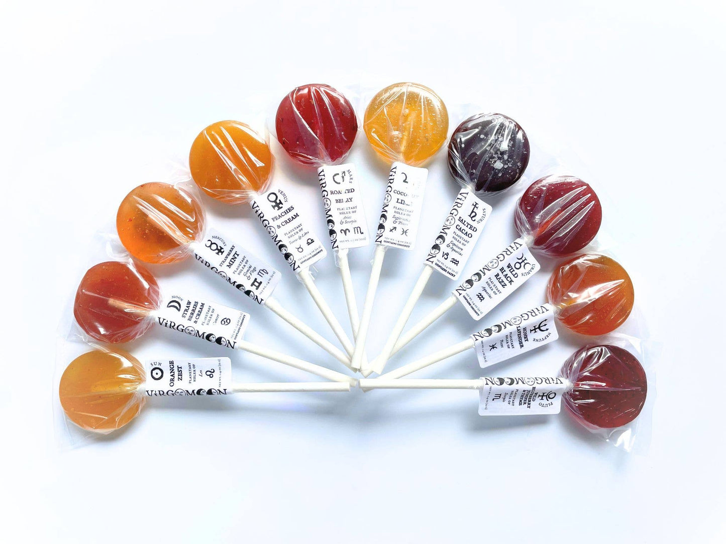 Virgo Moon - Plants & Planets Lollipops - Cosmic Candy Apothecary: Strawberries & Cream