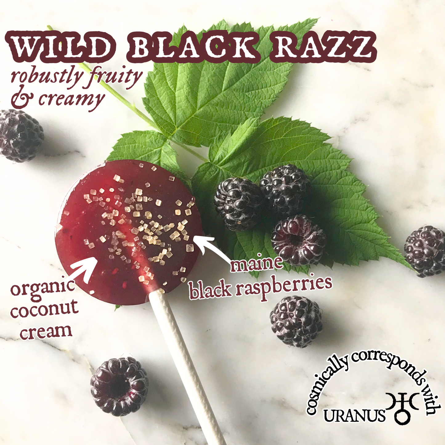 Virgo Moon - Plants & Planets Lollipops - Cosmic Candy Apothecary: Strawberries & Cream