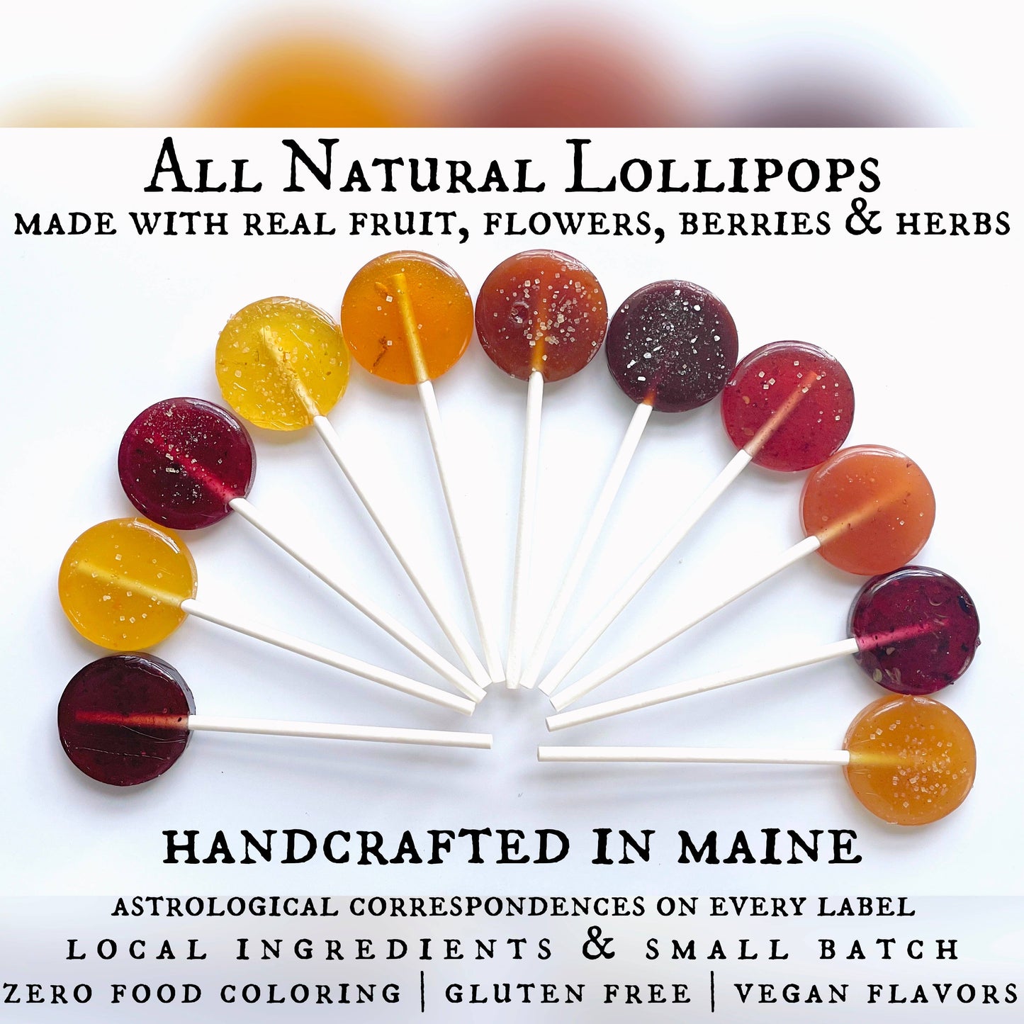 Virgo Moon - Plants & Planets Lollipops - Cosmic Candy Apothecary: Strawberries & Cream
