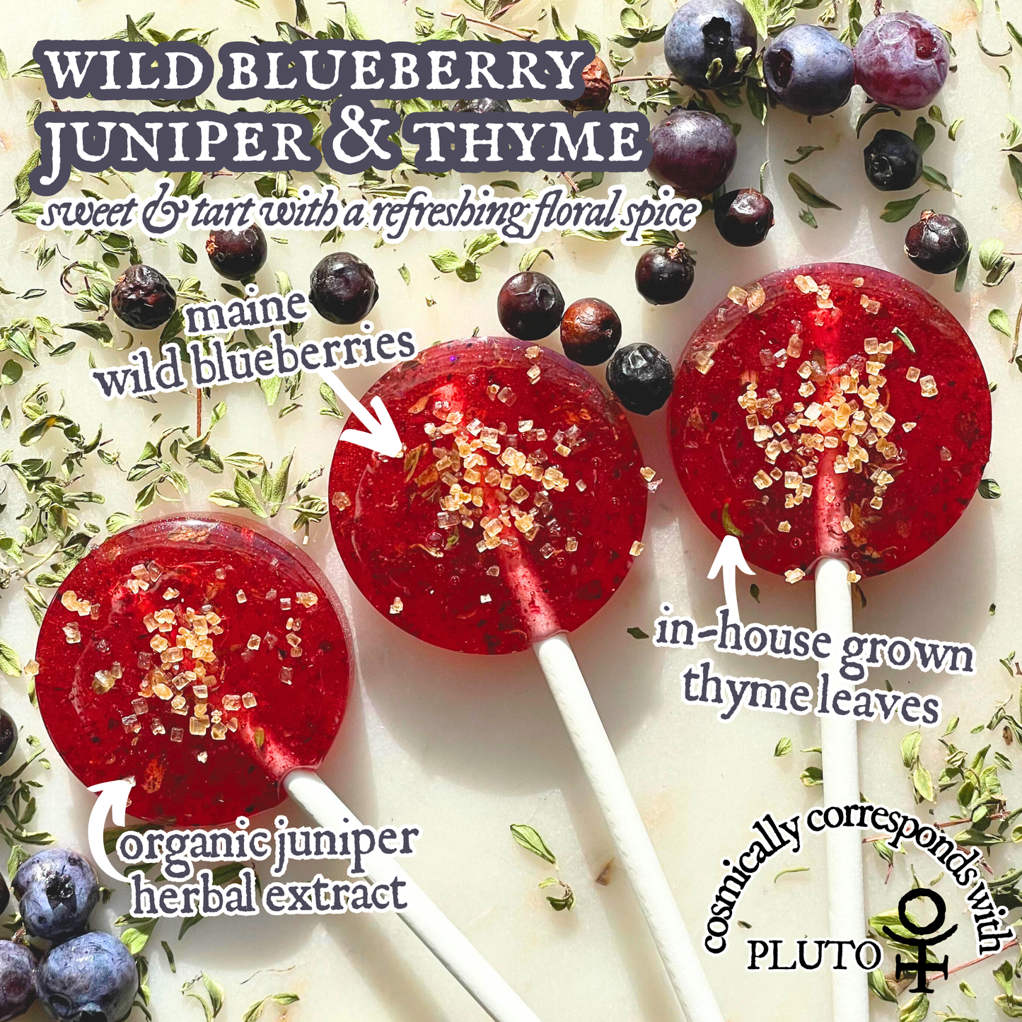 Virgo Moon - Plants & Planets Lollipops - Cosmic Candy Apothecary: Strawberries & Cream