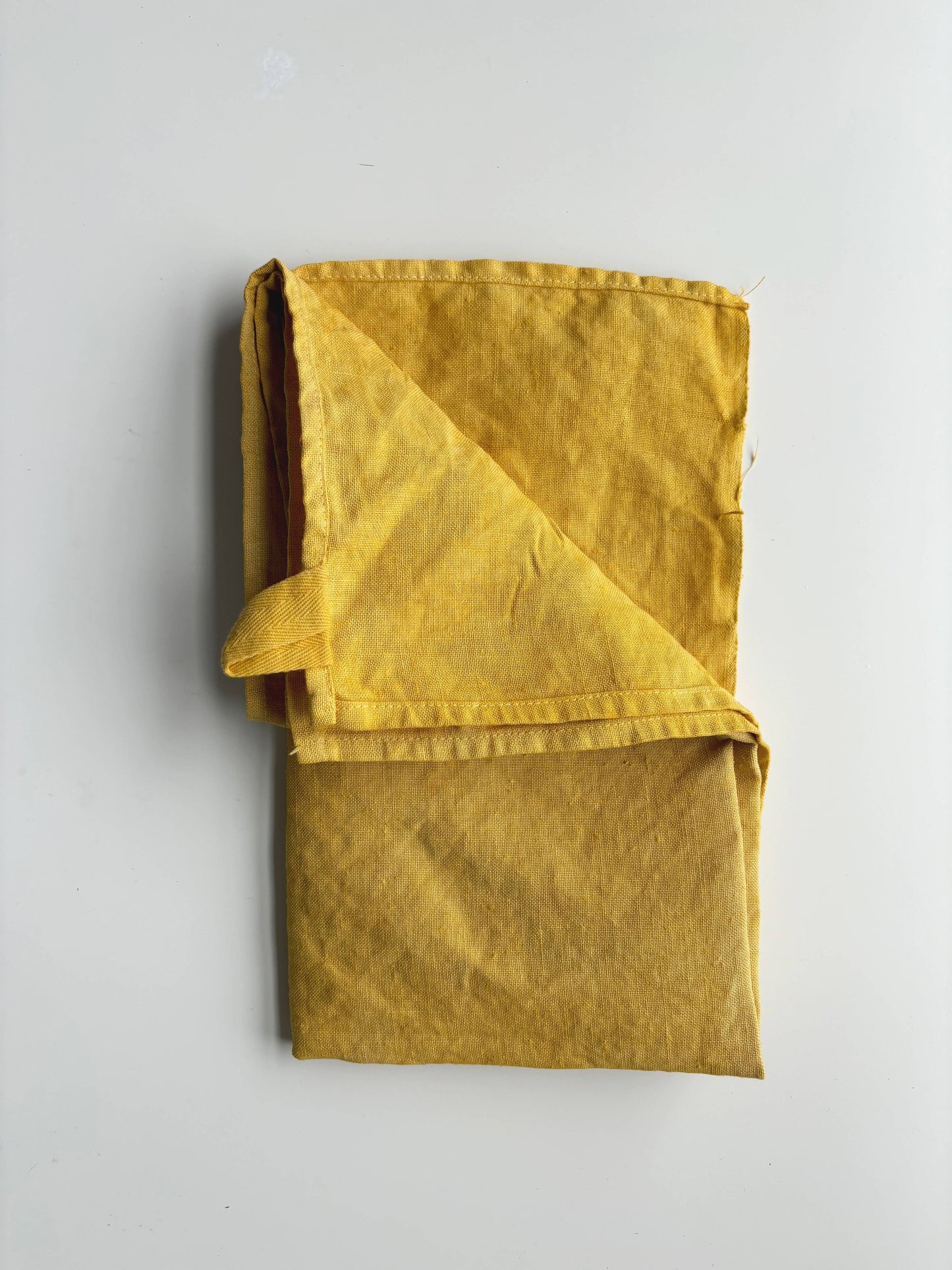 Naturally Dyed Linen Tea Towels: Green