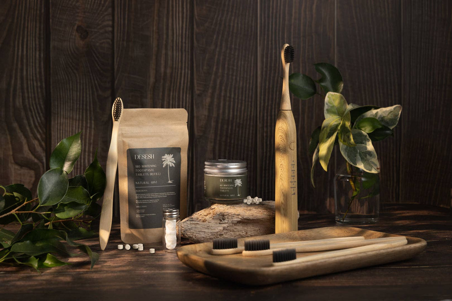 Desesh - Bamboo Toothbrushes (Unbranded, Individual Cardboard Boxes)