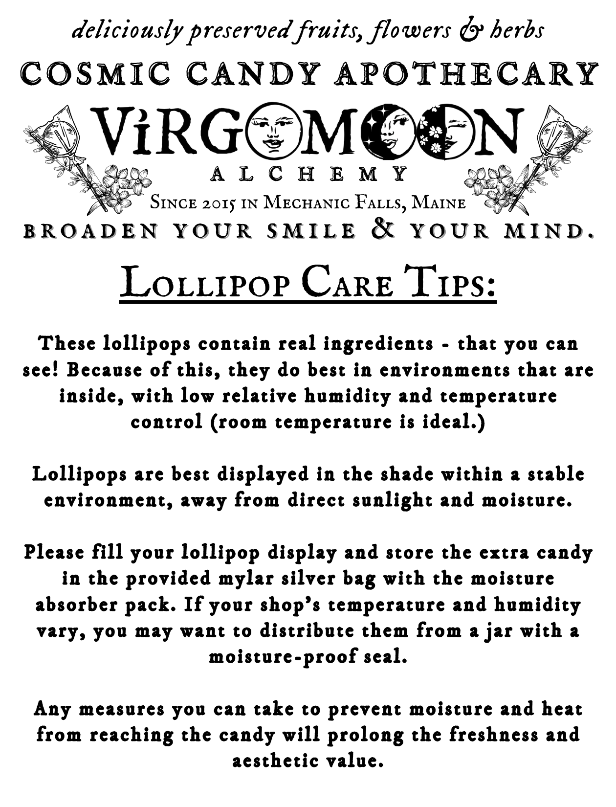 Virgo Moon - Plants & Planets Lollipops - Cosmic Candy Apothecary: Strawberries & Cream