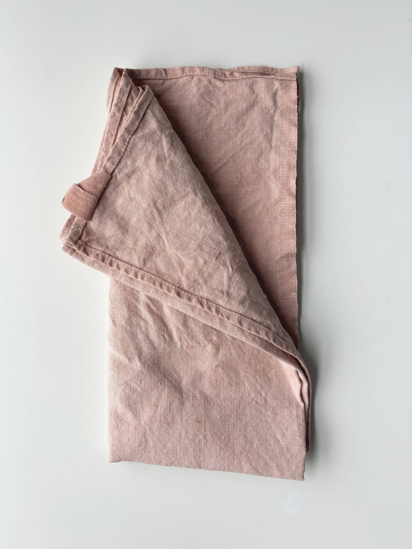 Naturally Dyed Linen Tea Towels: Green