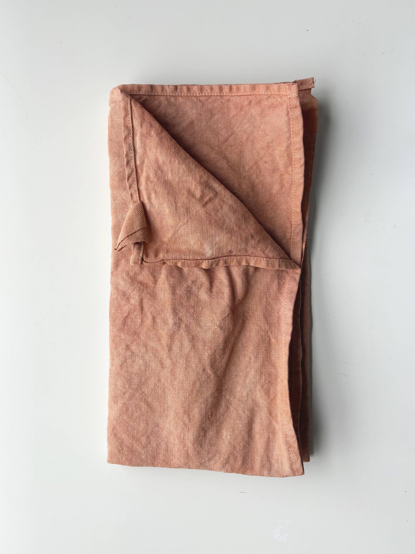Naturally Dyed Linen Tea Towels: Green