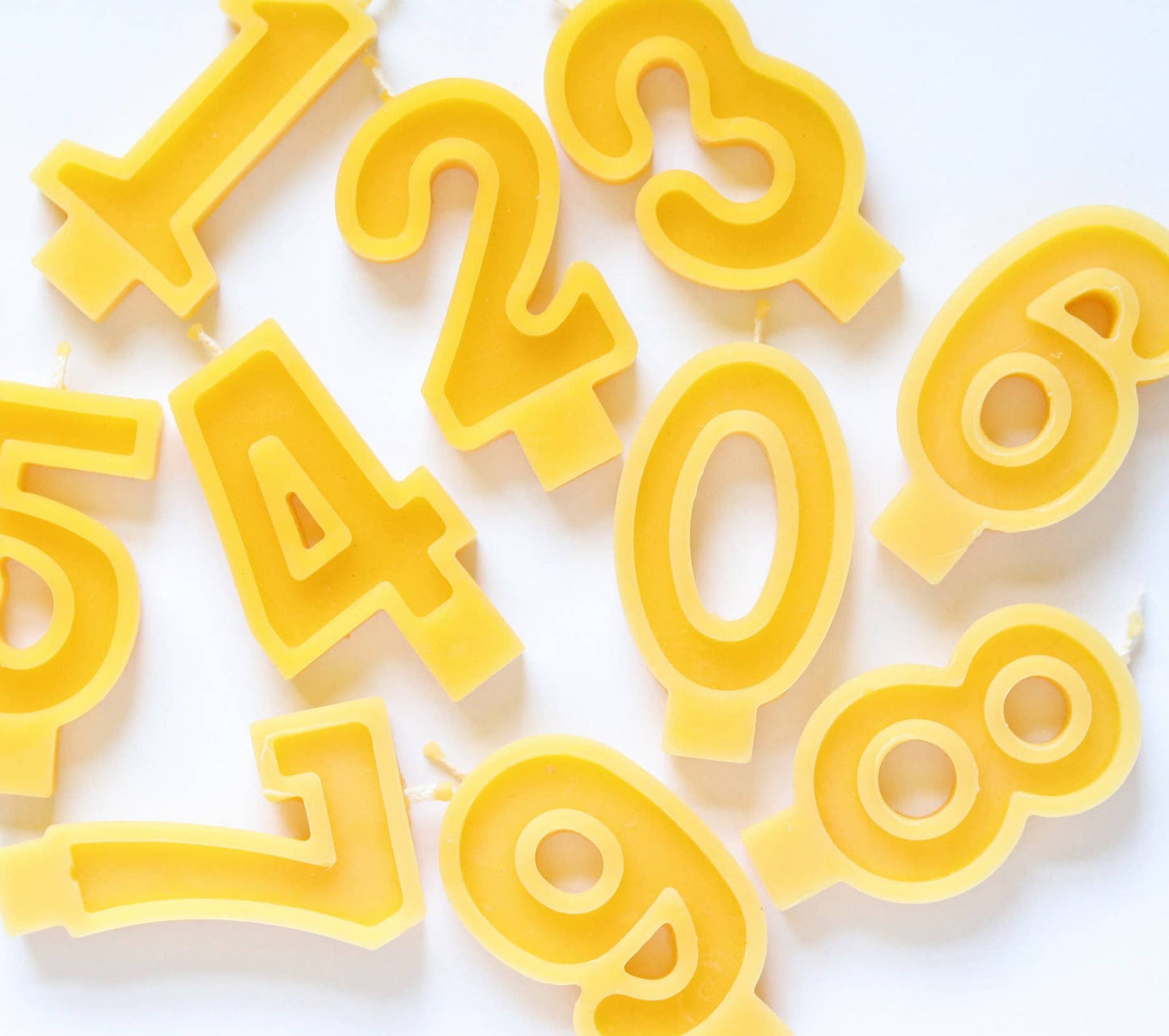 Five Bees Yard - Birthday Candles Numbers | Beeswax Birthday Cake Candle: 7