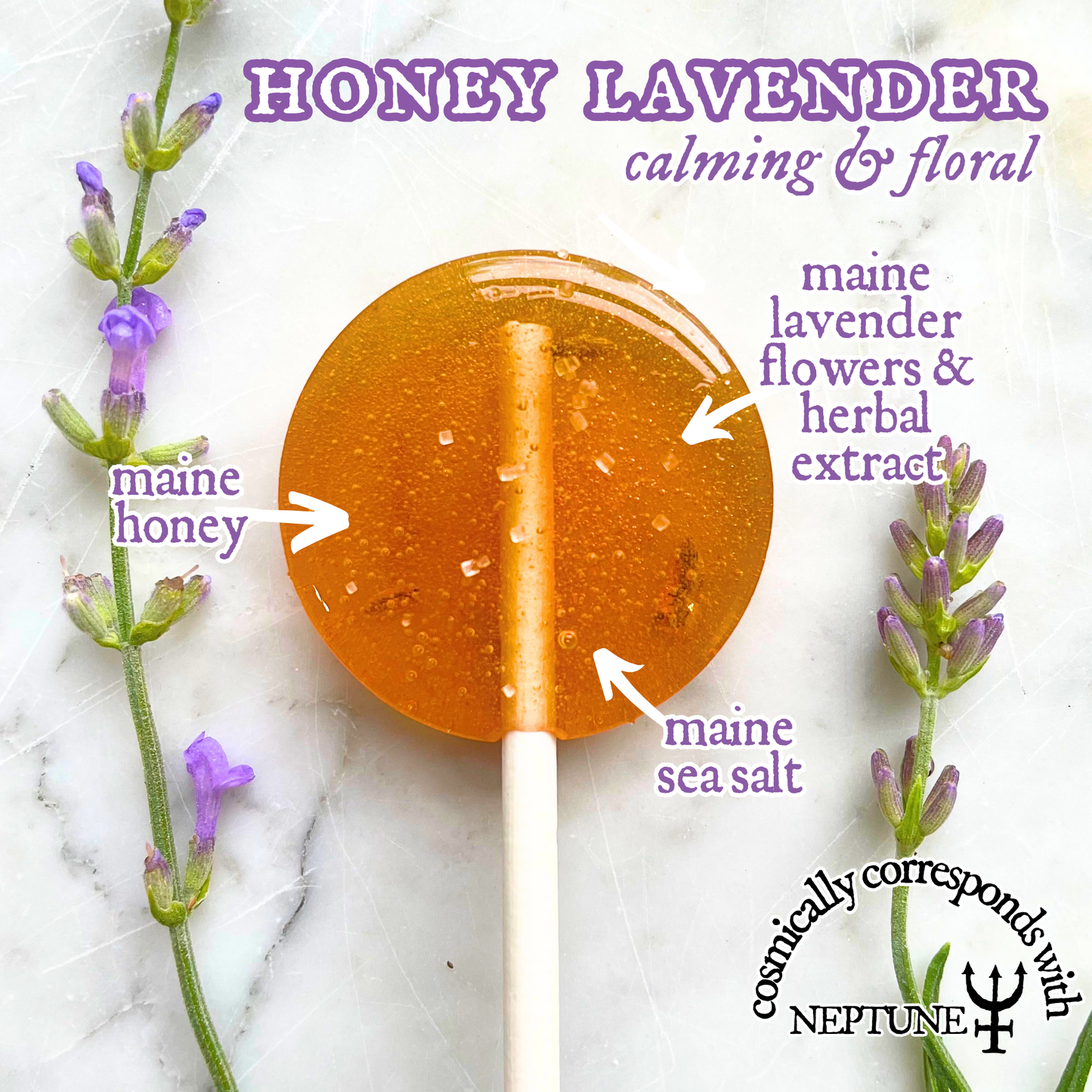 Virgo Moon - Plants & Planets Lollipops - Cosmic Candy Apothecary: Strawberries & Cream