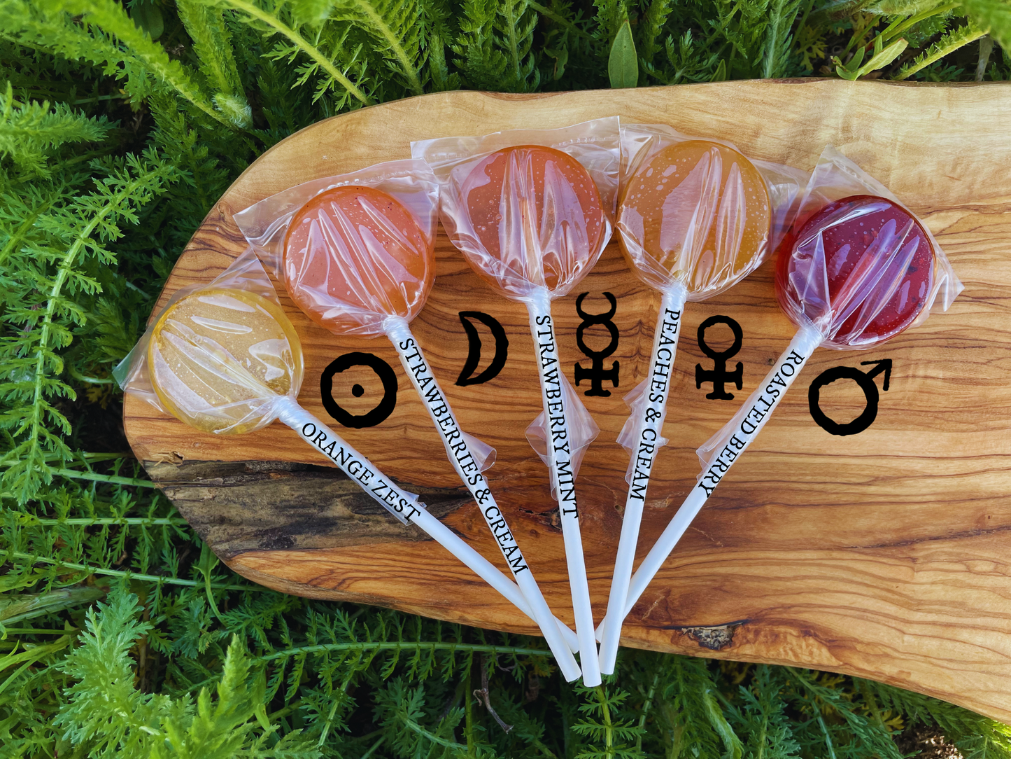Virgo Moon - Plants & Planets Lollipops - Cosmic Candy Apothecary: Strawberries & Cream