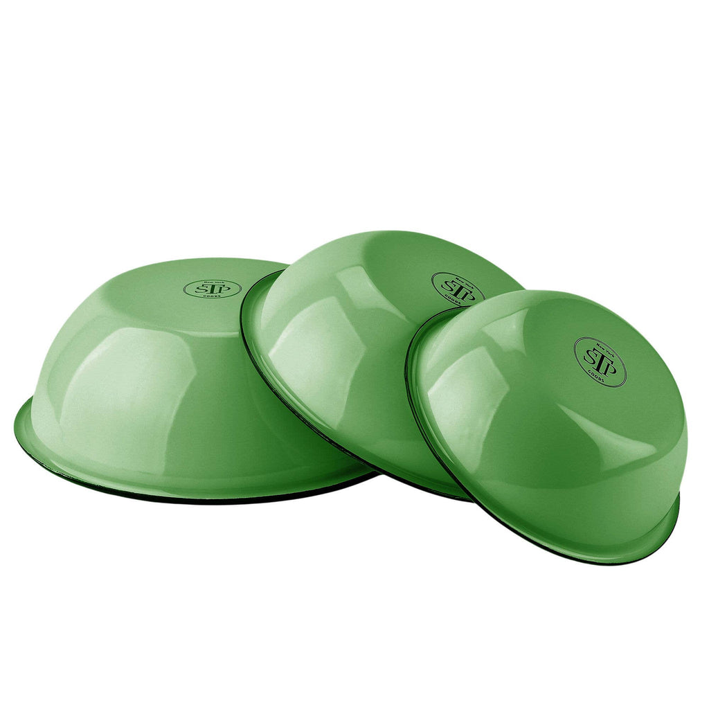 STP - Green Grass Enamel Bowl Set of 3