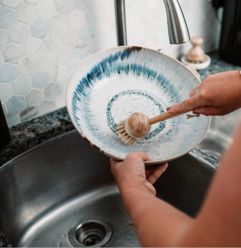 Zefiro - New Bamboo Long Handle Dish Brush