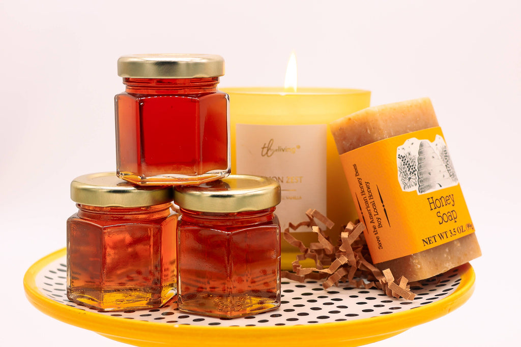 Bell Honey Company - Mini Hexagon Honey Jars 2oz: No label