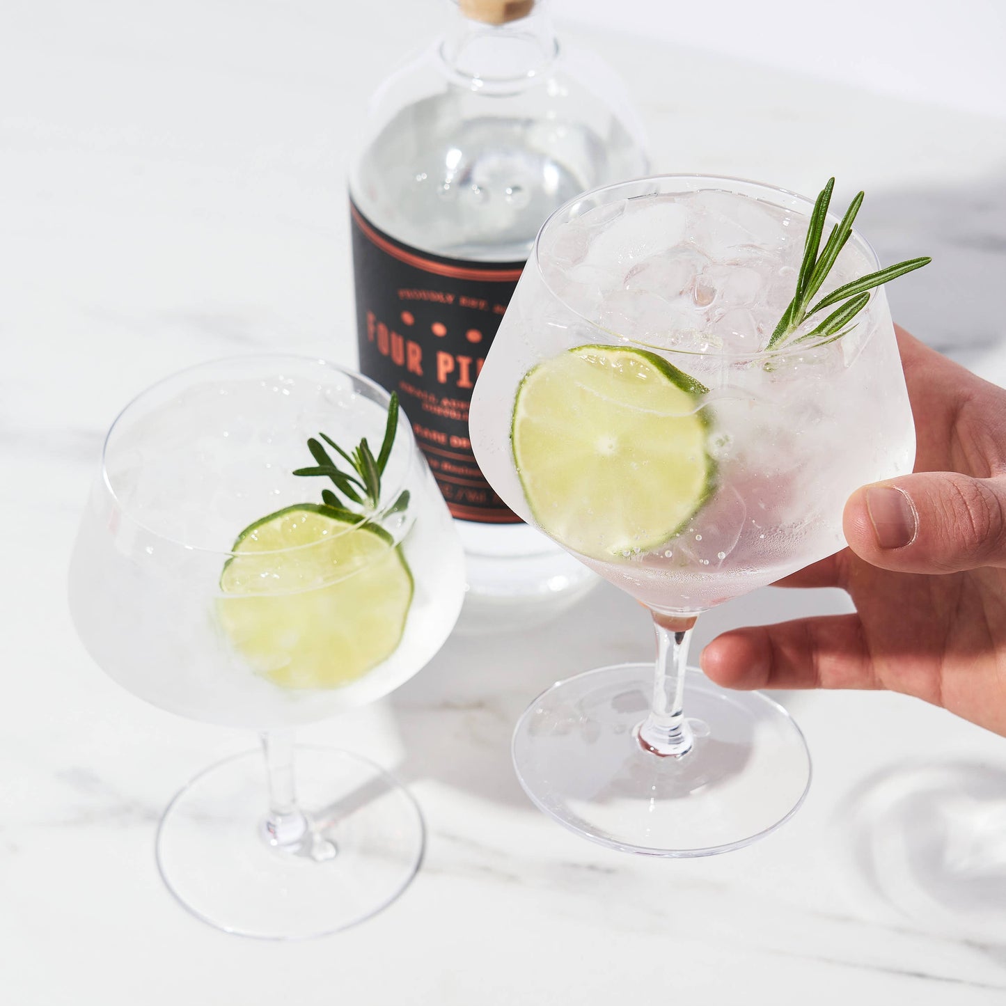 Raye™ Stemmed Angled Crystal Gin & Tonic Glasses