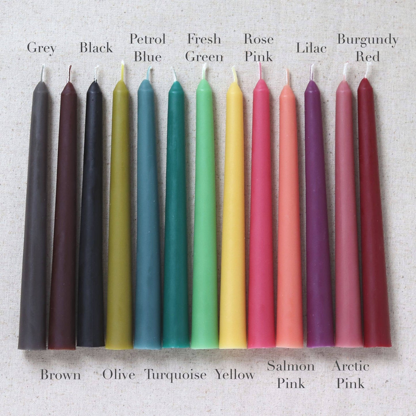 Five Bees Yard - Colourful Tea Lights | Natural Dyes | Long & Clean Burn: Olive. / Refill tealight - no cup