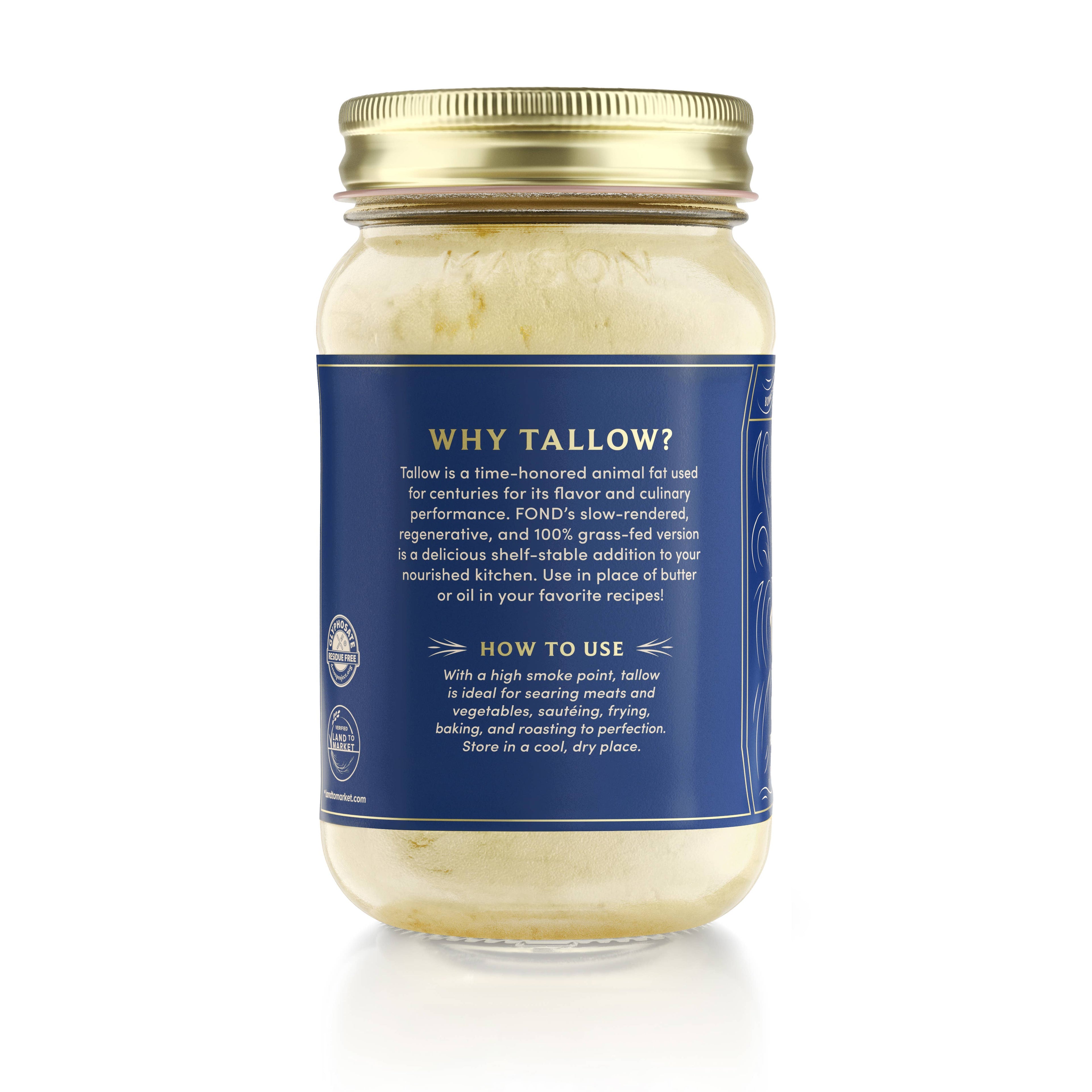 Pure & Unflavored Regenerative Beef Tallow
