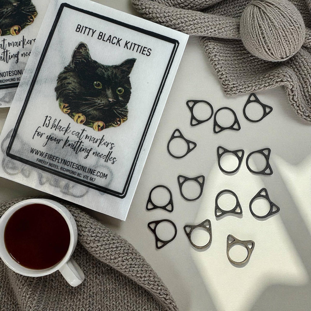 Bitty Black Kitties — Stitch Marker St