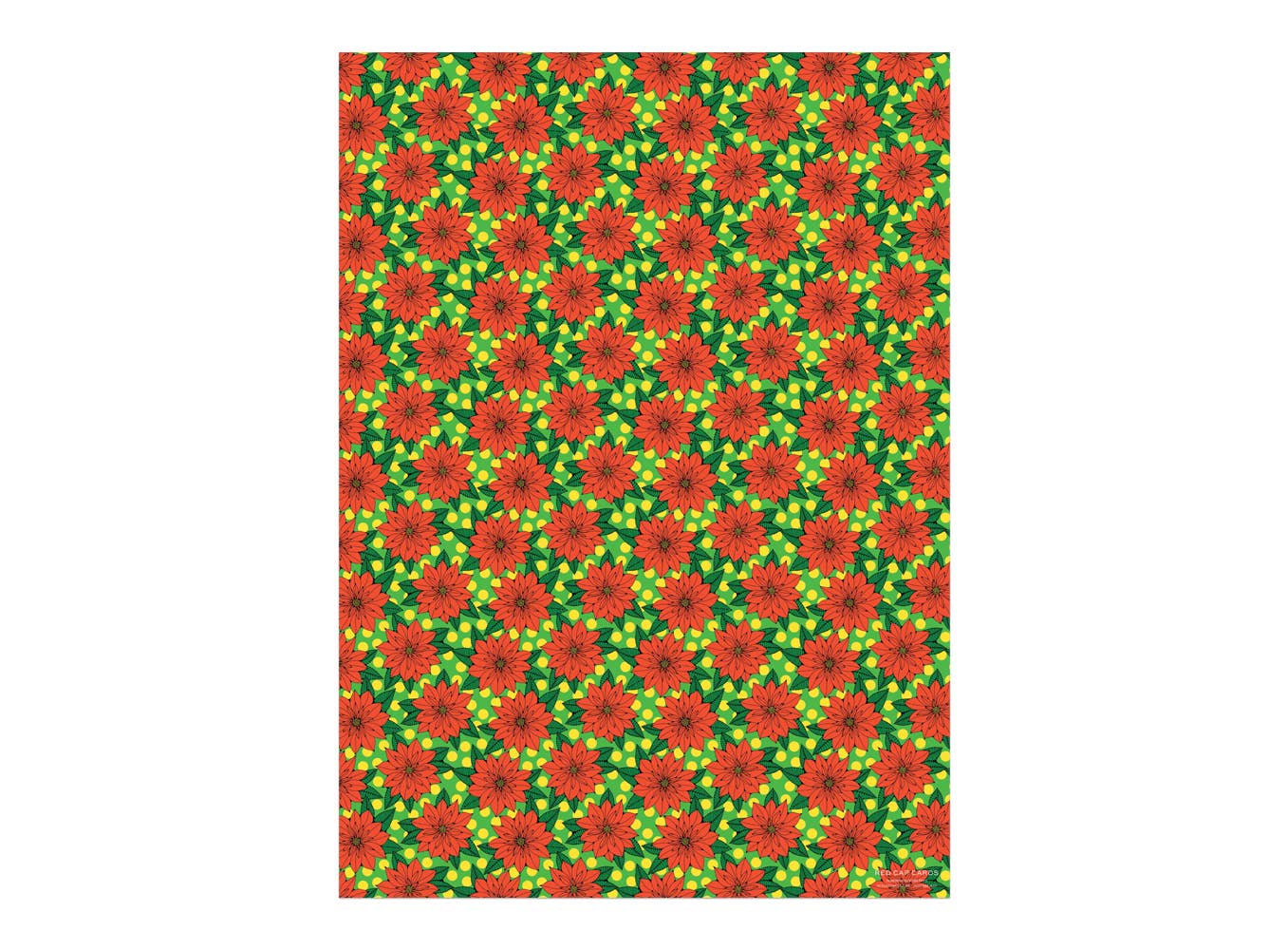 Big Poinsettia Gift Wrap Sheets