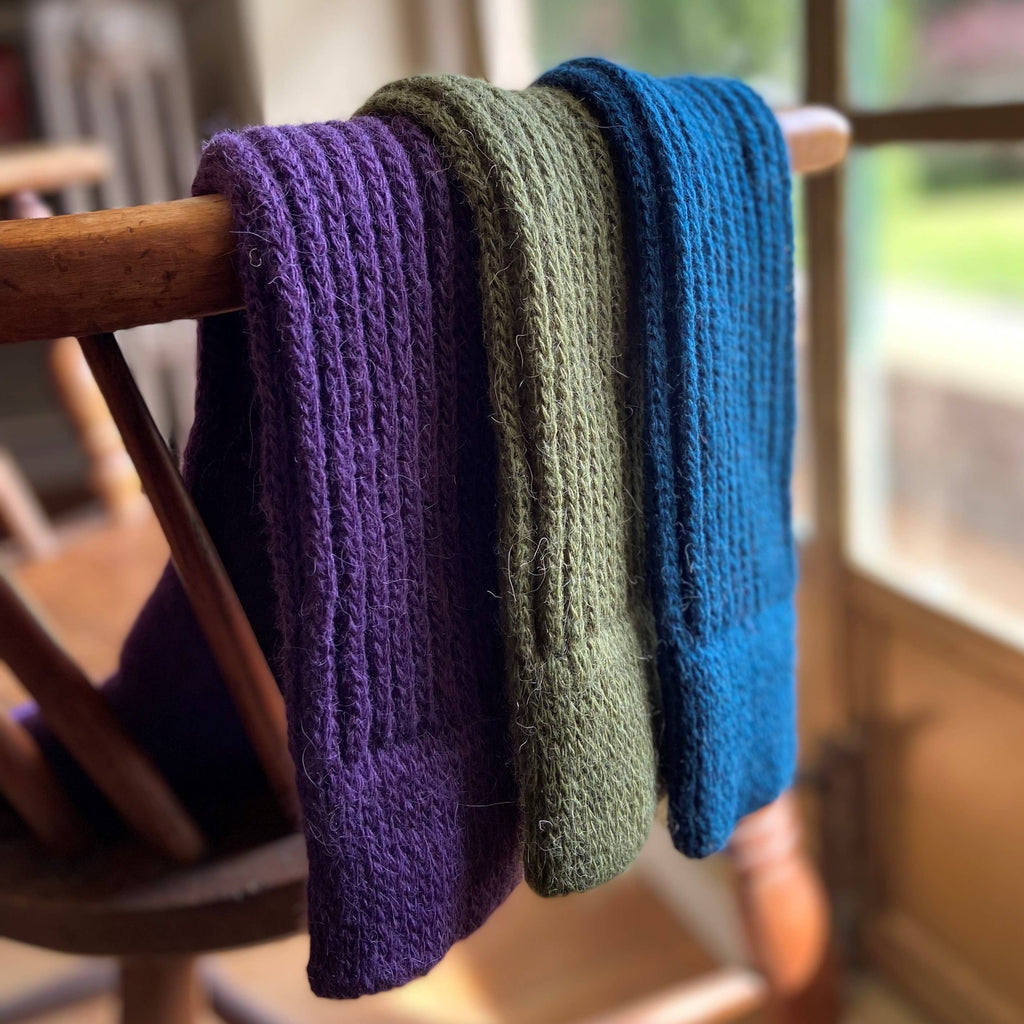 Super Long Alpaca Chunky Rib Socks