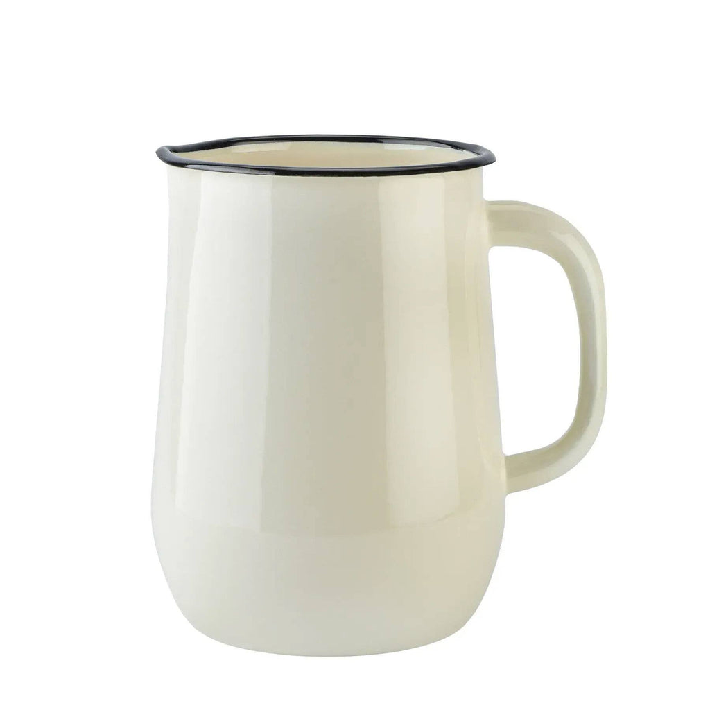 STP - Ivory Vintage Enamel Jug Pitcher