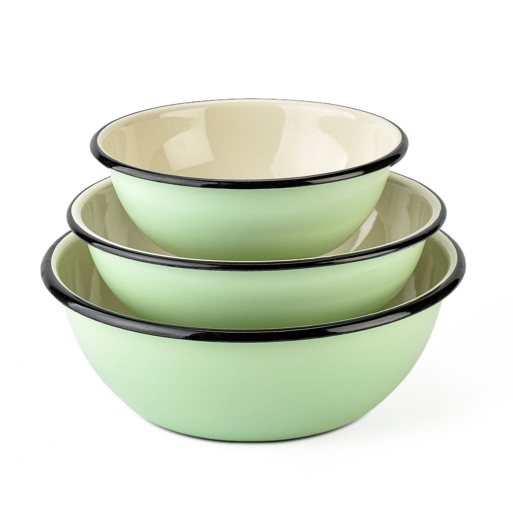 STP - Mint Сoolness Enamel Steel Bowl Set of 3 (1.6+2.7+4.2-qt)