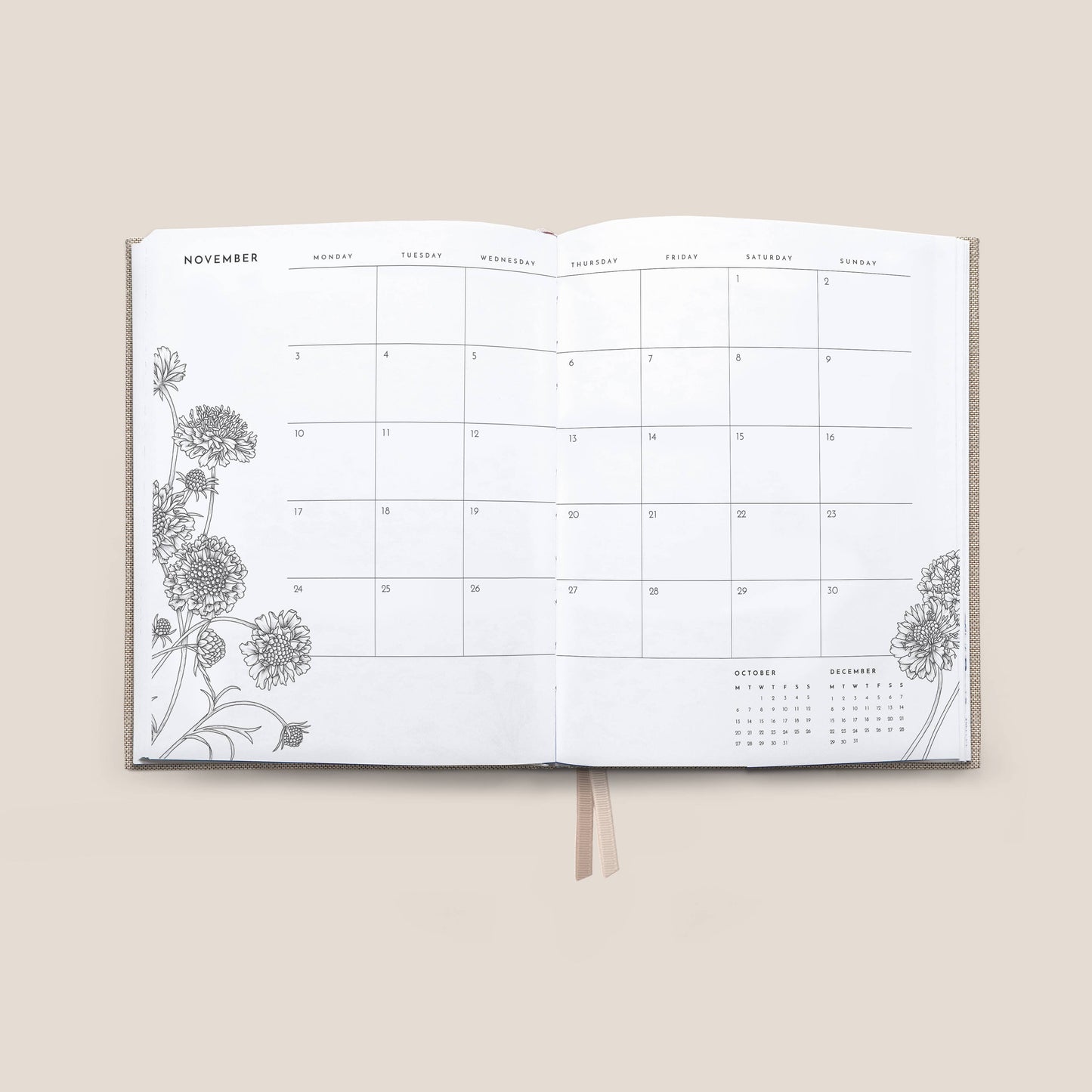 Typoflora - 2025 Always Flowers Planner | Oatmeal