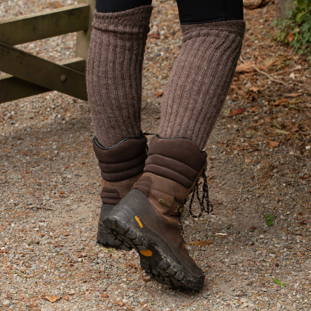 Super Long Alpaca Chunky Rib Sock