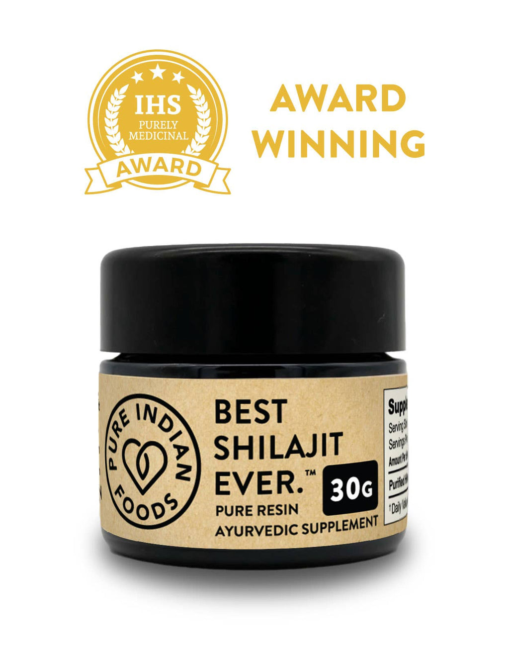 Pure Indian Foods - Best Shilajit Ever - 100% Pure Himalayan Shilajit Resin: 15g