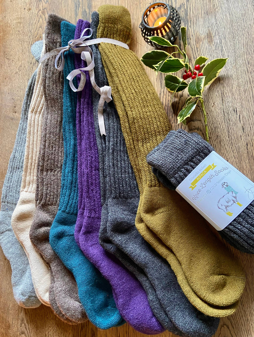 Super Long Alpaca Chunky Rib Sock