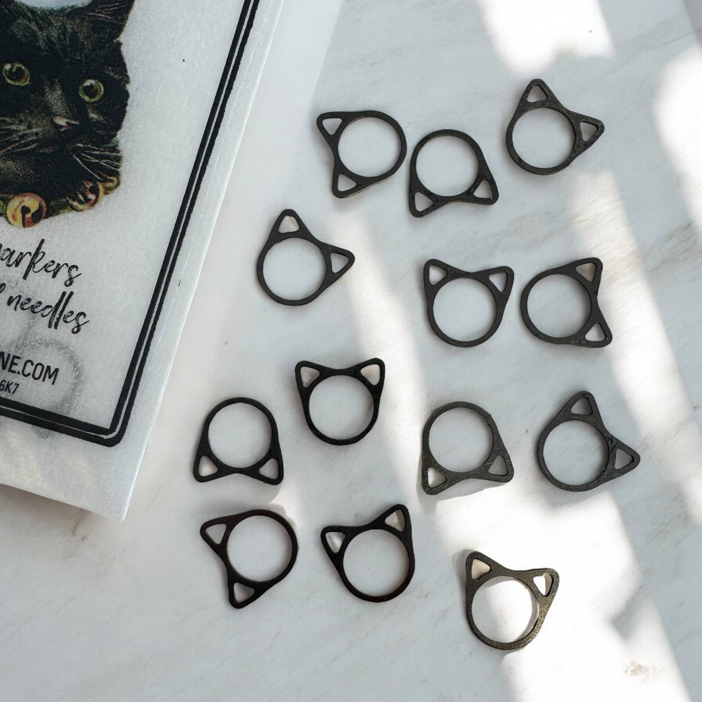 Bitty Black Kitties — Stitch Marker St