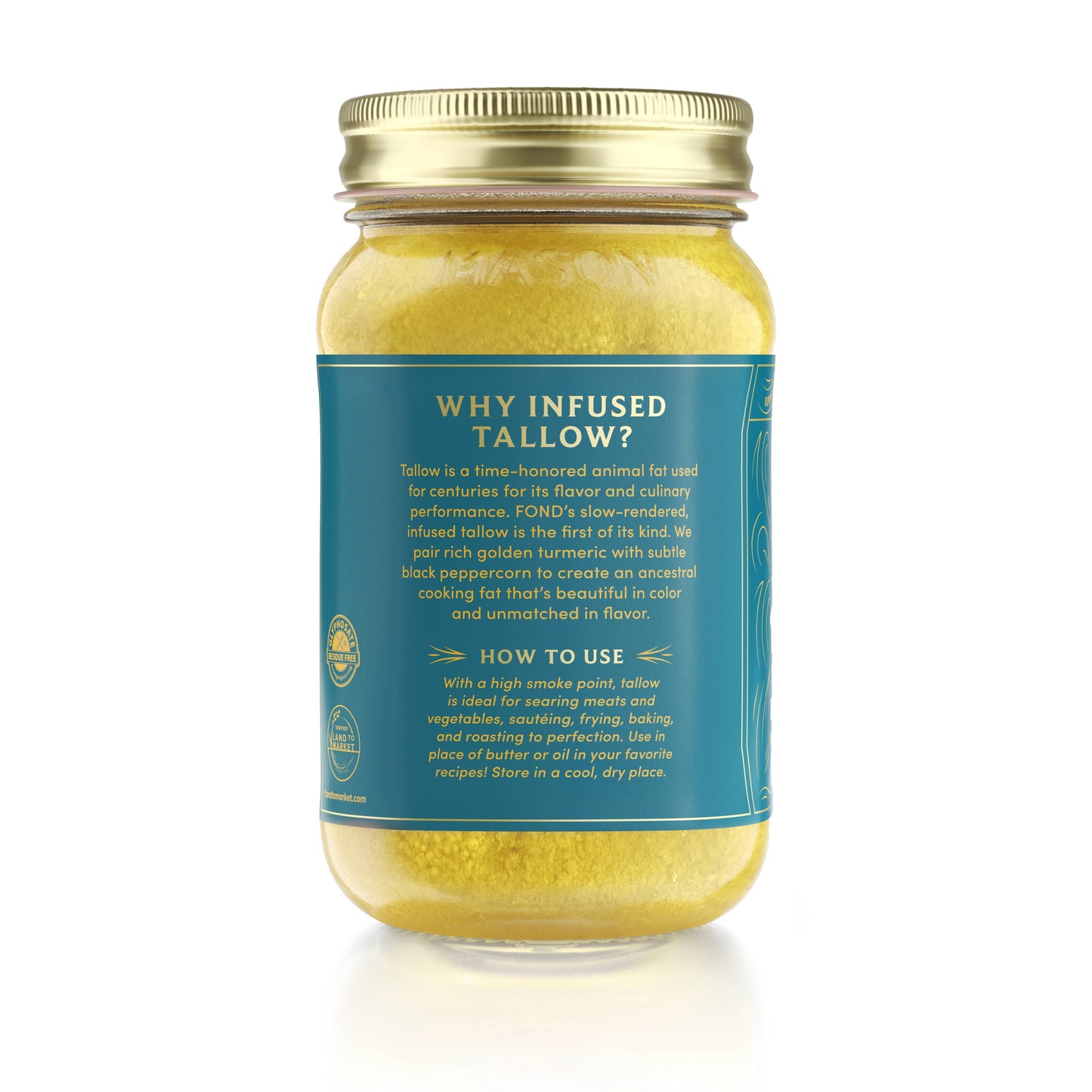 Fond Bone Broth - Turmeric & Black Pepper Regenerative Beef Tallow