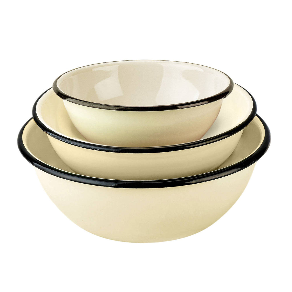 STP - Ivory Enamel Bowl Set of 3