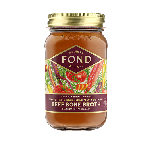 Fond Bone Broth - Tomato & Thyme Grass-fed Beef Bone Broth 14oz