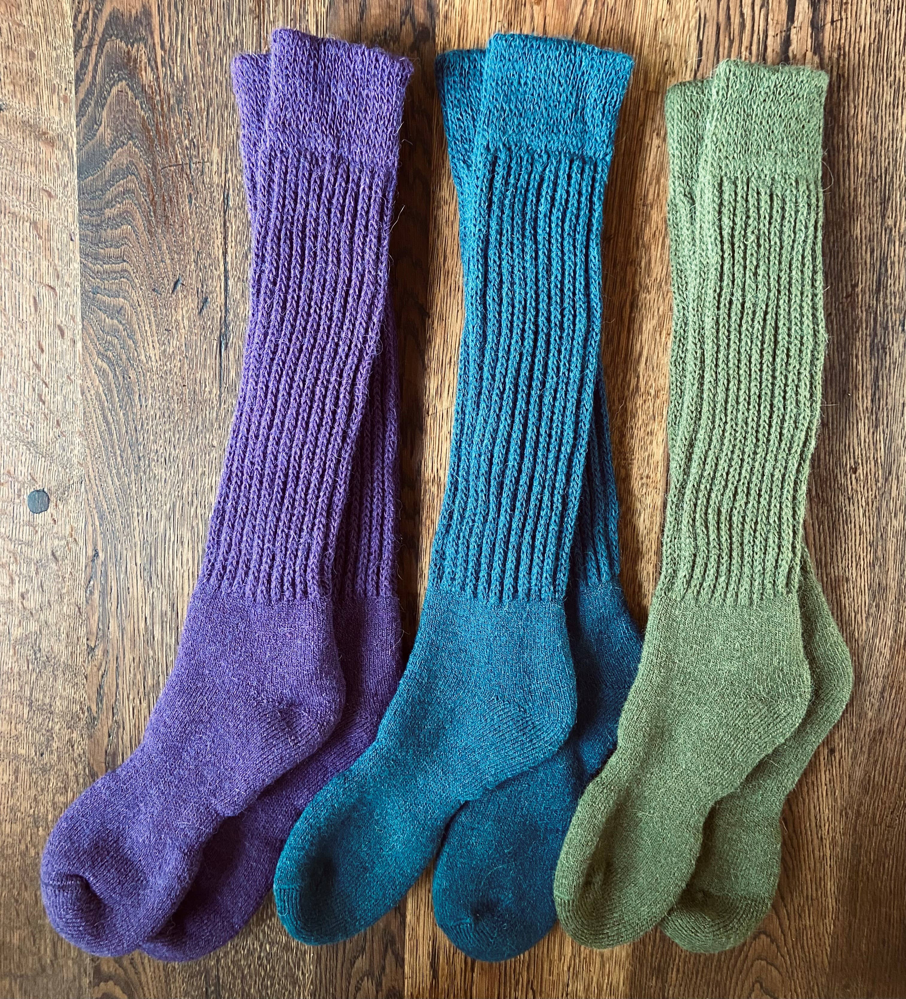 Super Long Alpaca Chunky Rib Sock