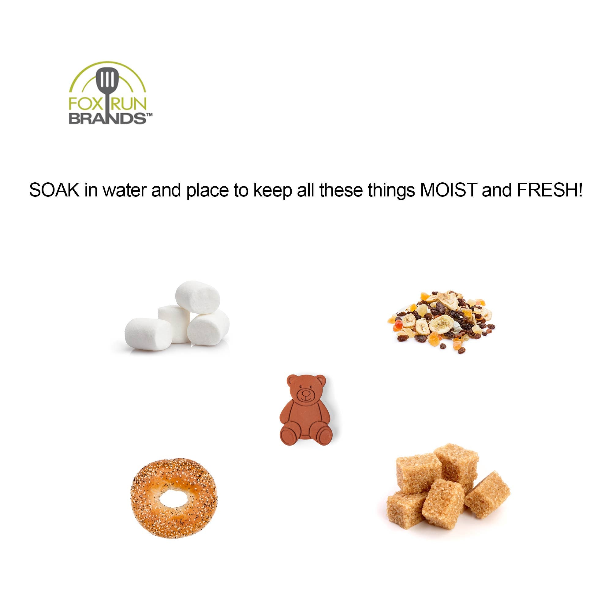 Fox Run Brands - Fox Run Terracotta Brown Sugar Bear Keeper & Saver, 2.5"