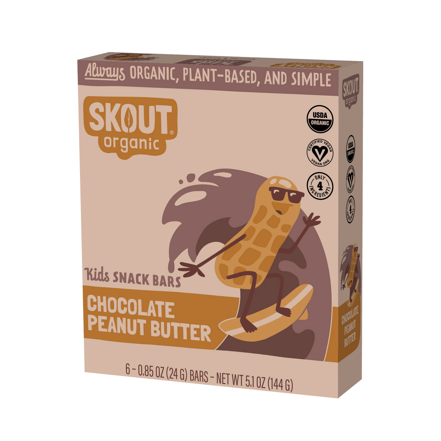 Chocolate Peanut Butter Kids Snack Bar