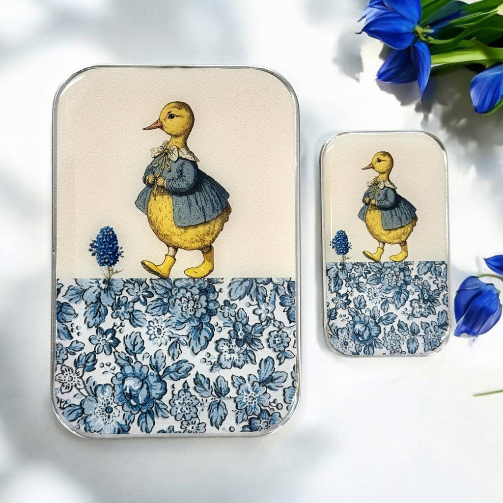 Duck and flower notions tin: Small