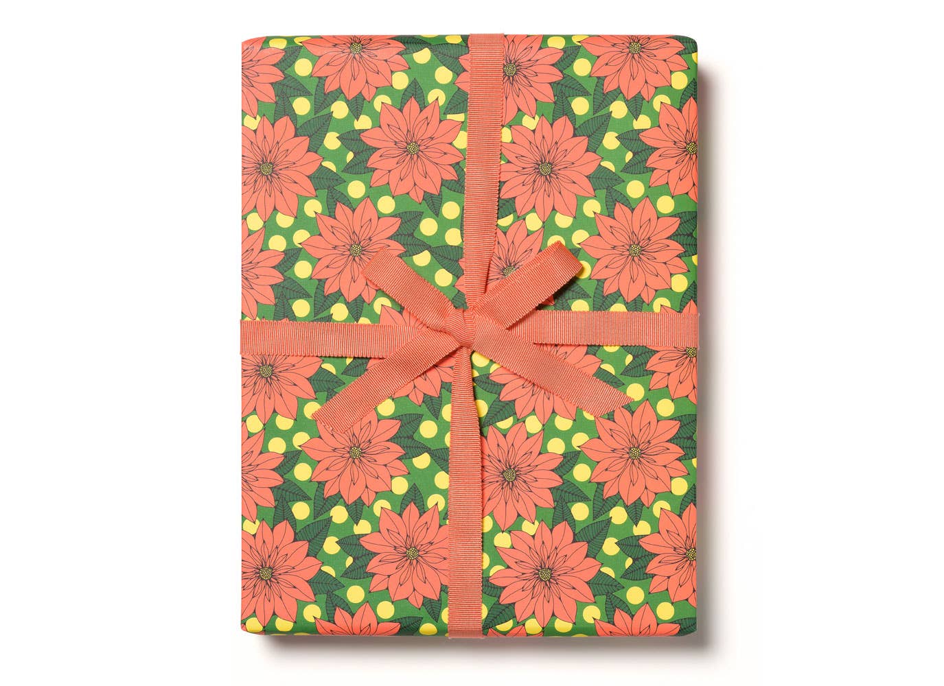 Big Poinsettia Gift Wrap Sheets