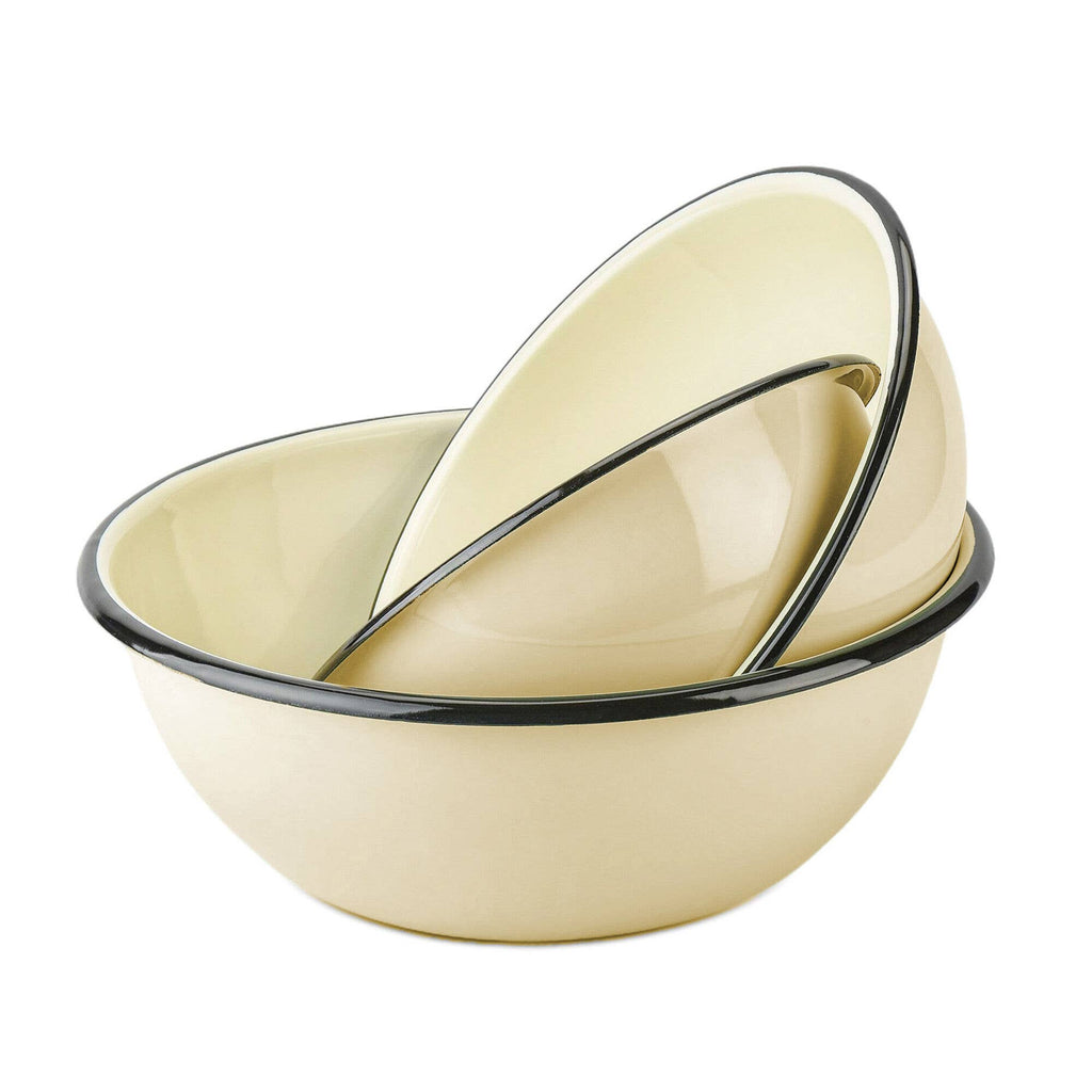 STP - Ivory Enamel Bowl Set of 3