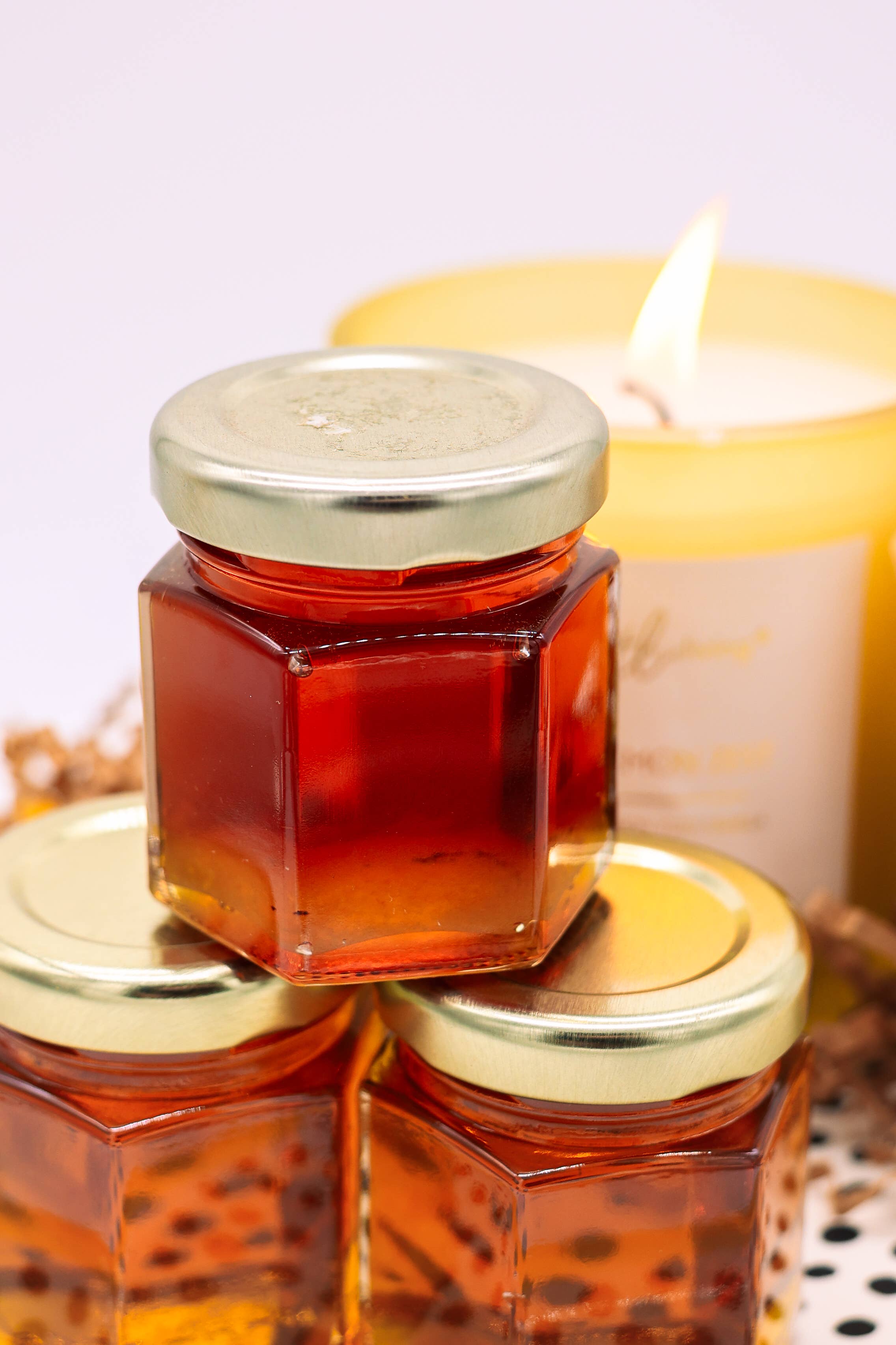 Bell Honey Company - Mini Hexagon Honey Jars 2oz: No label