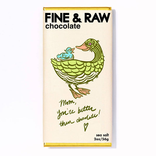 FINE & RAW - Mother's Day 2025 2oz Sea Salt Chocolate Bar