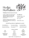 Hedge Herbalism; Medicine from Farm to Forest