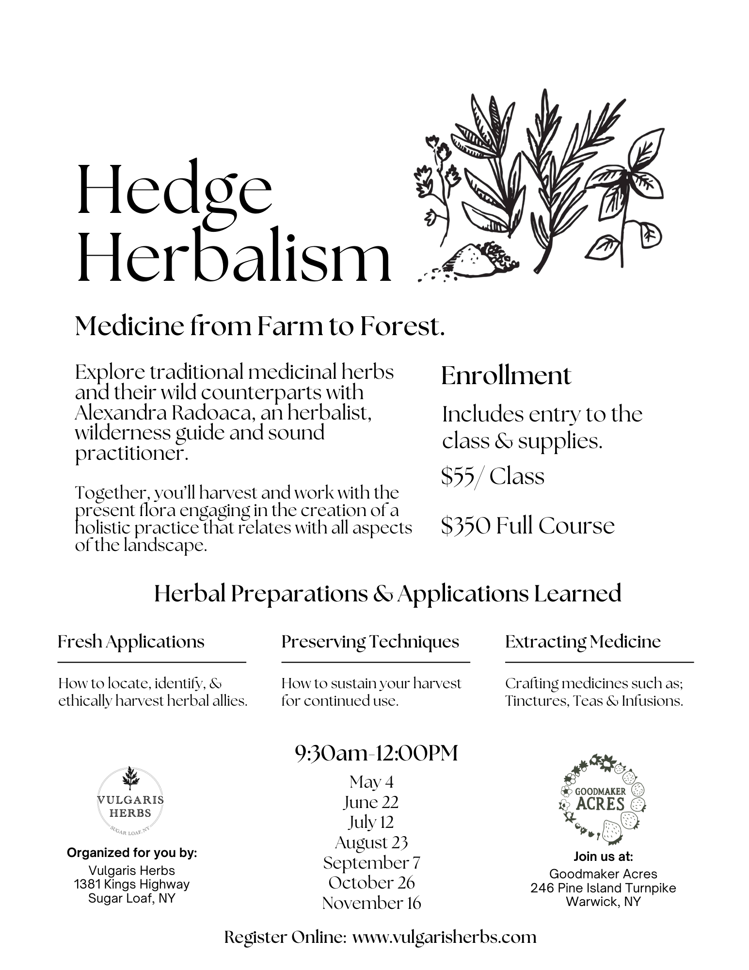 Hedge Herbalism; Medicine from Farm to Forest
