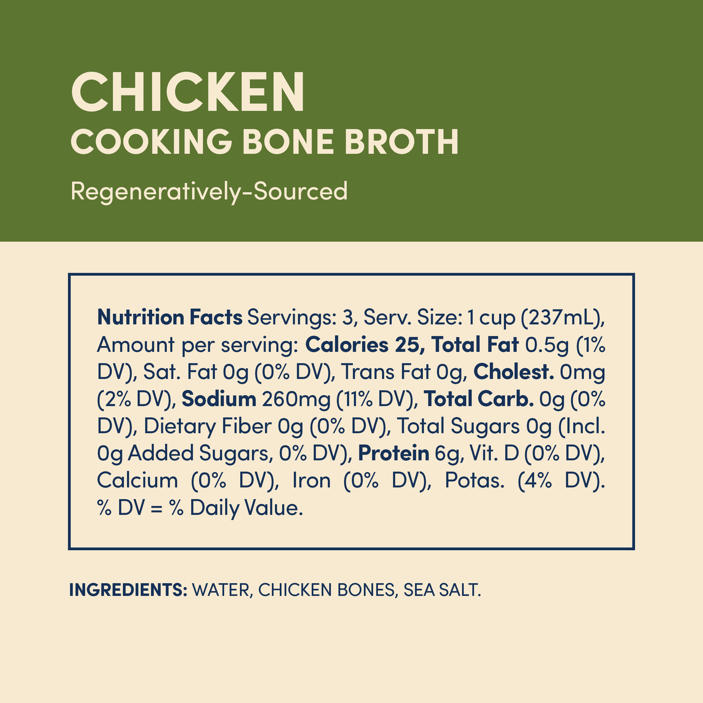 Regenerative Pasture-Raised Chicken Bone Broth