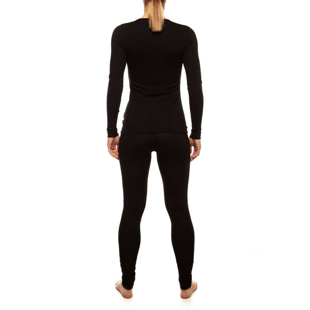 menique - Women's Merino 160 Long Sleeve Set Black: Black / S