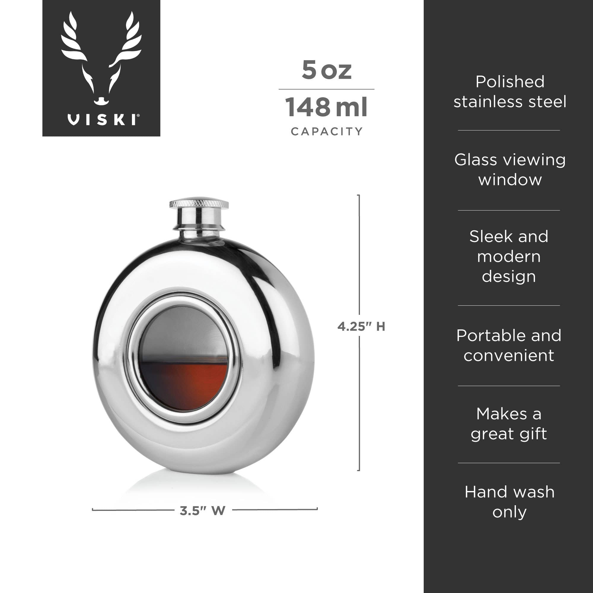 Stainless Steel & Glass Scope Flask