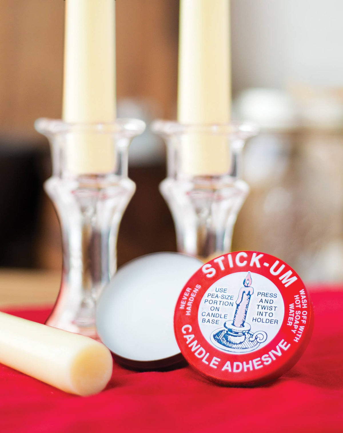 Fox Run Brands - Fox Run Stick-Um Candle Adhesive, 0.5-Ounce, Display of 36