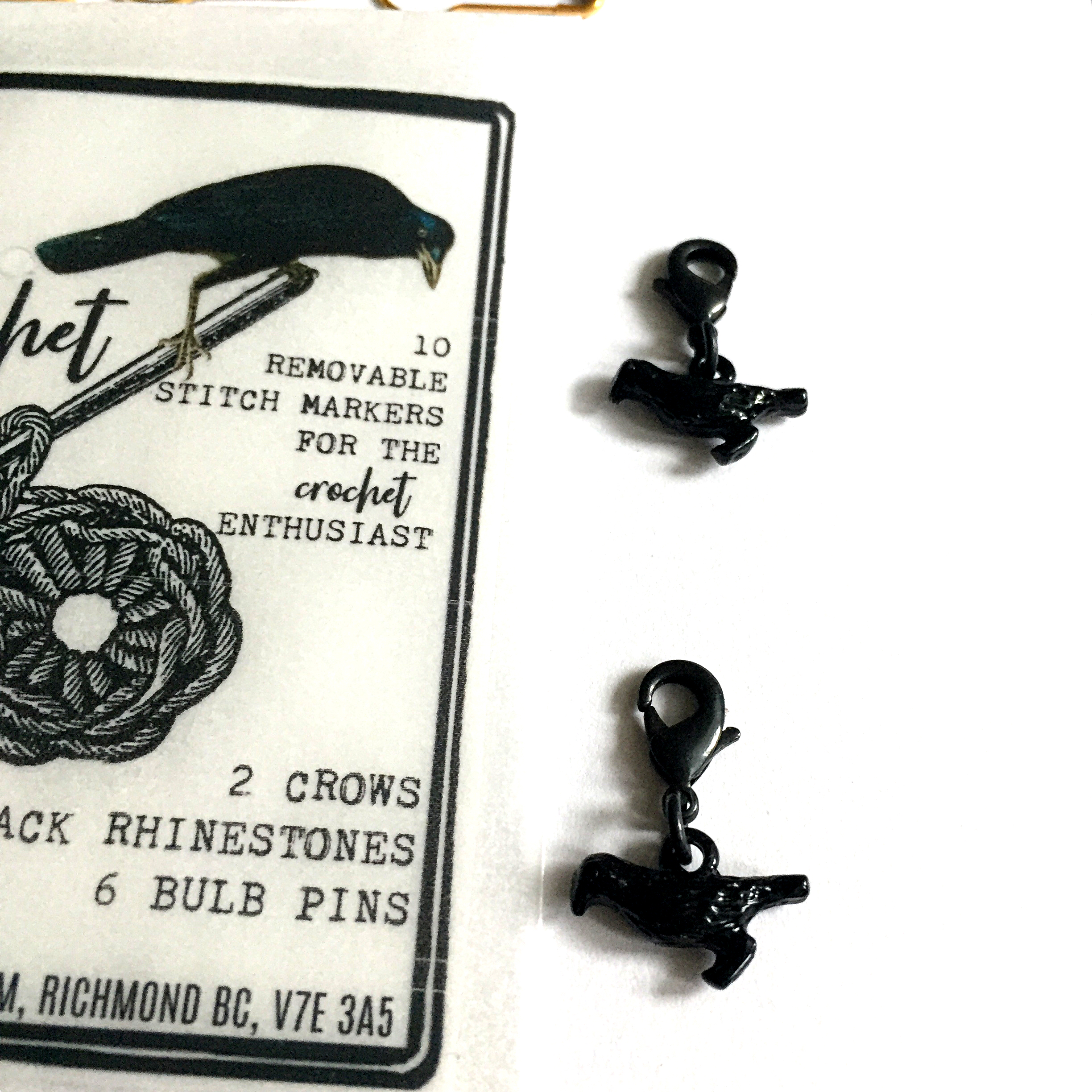 Crow-chet Stitch Marker Pack