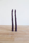 Happy Organics - Purple Asparagus Beeswax Candle Taper Pair: Box