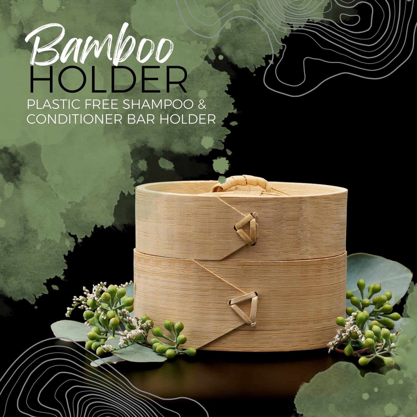 Bamboo Bar Holder for VIORI Shampoo + Conditioner