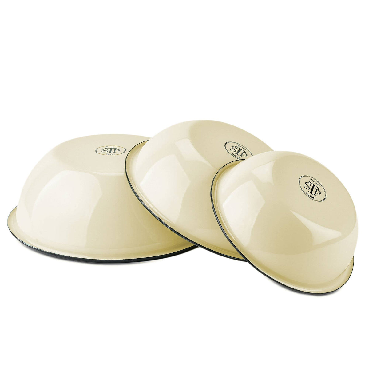 STP - Ivory Enamel Bowl Set of 3