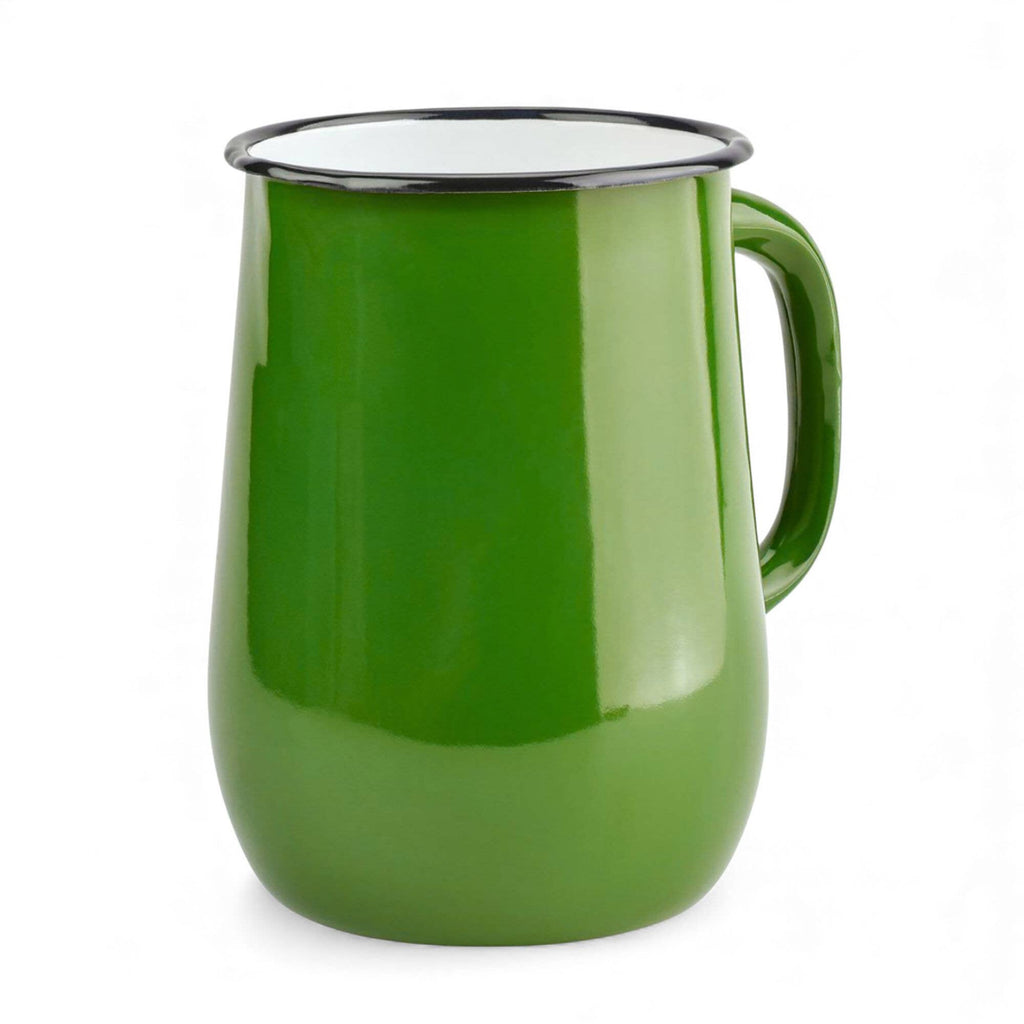 STP - Grass Green Vintage Enamel Jug Pitcher